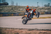 2025 KTM 390 SMC R Supermoto wheelie