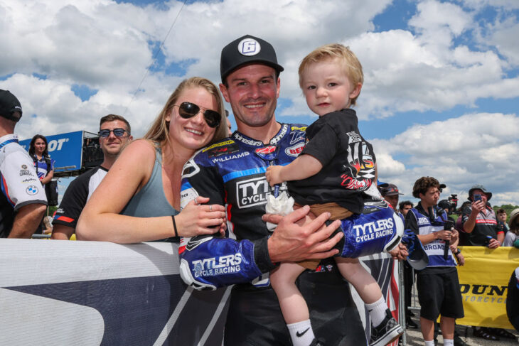 Cameron Beaubier with wife Shelby and son Brody